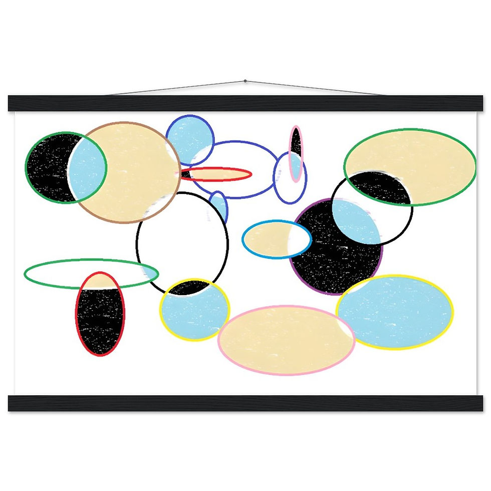 Thumbnail: Abstract Circles Poster with Hanger