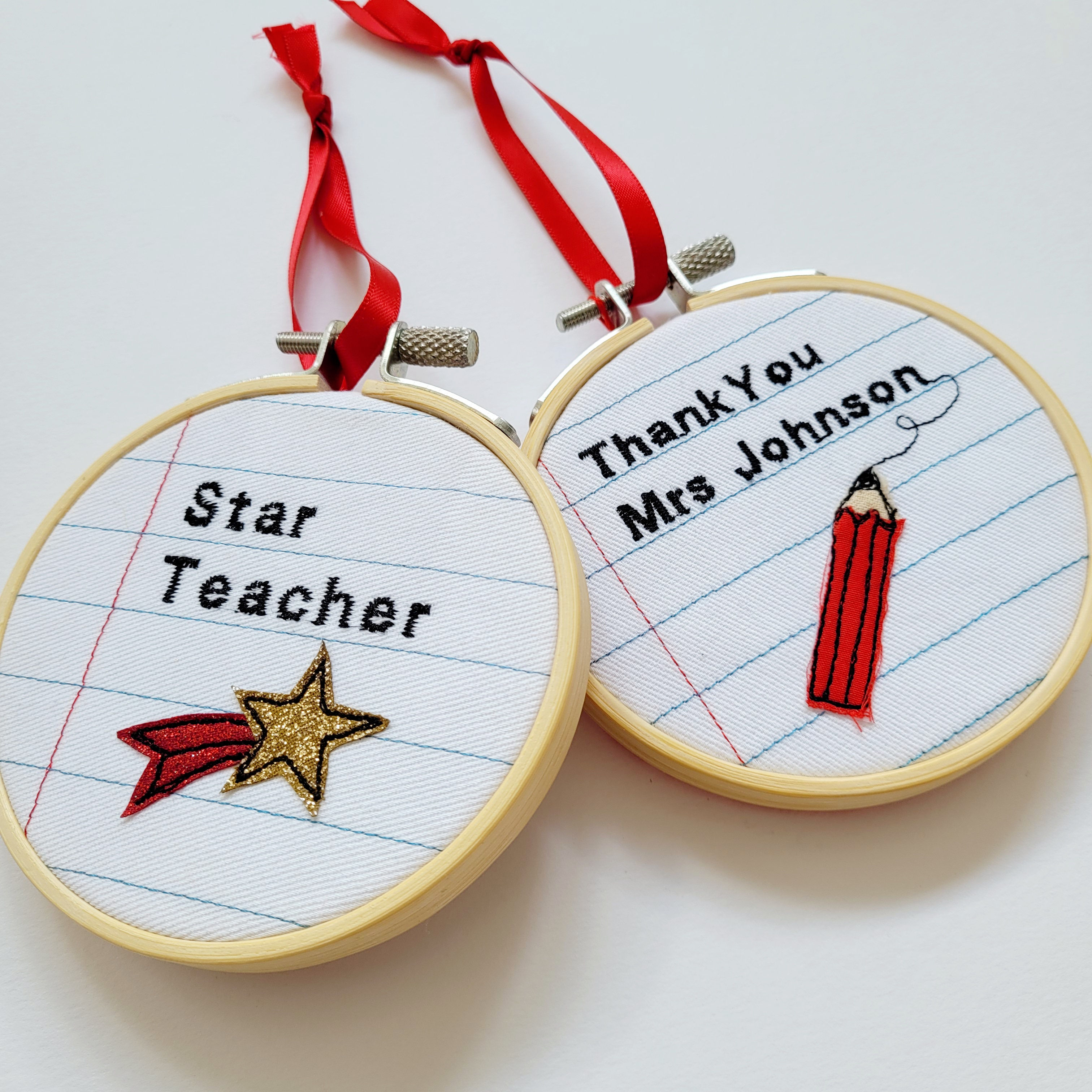 Teacher Mini Hoop Decoration