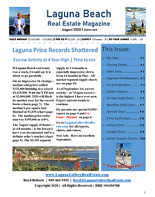 Laguna Beach real estate broker, Boyd Roberts, gives his take on the August 2020 Laguna Beach real estate market