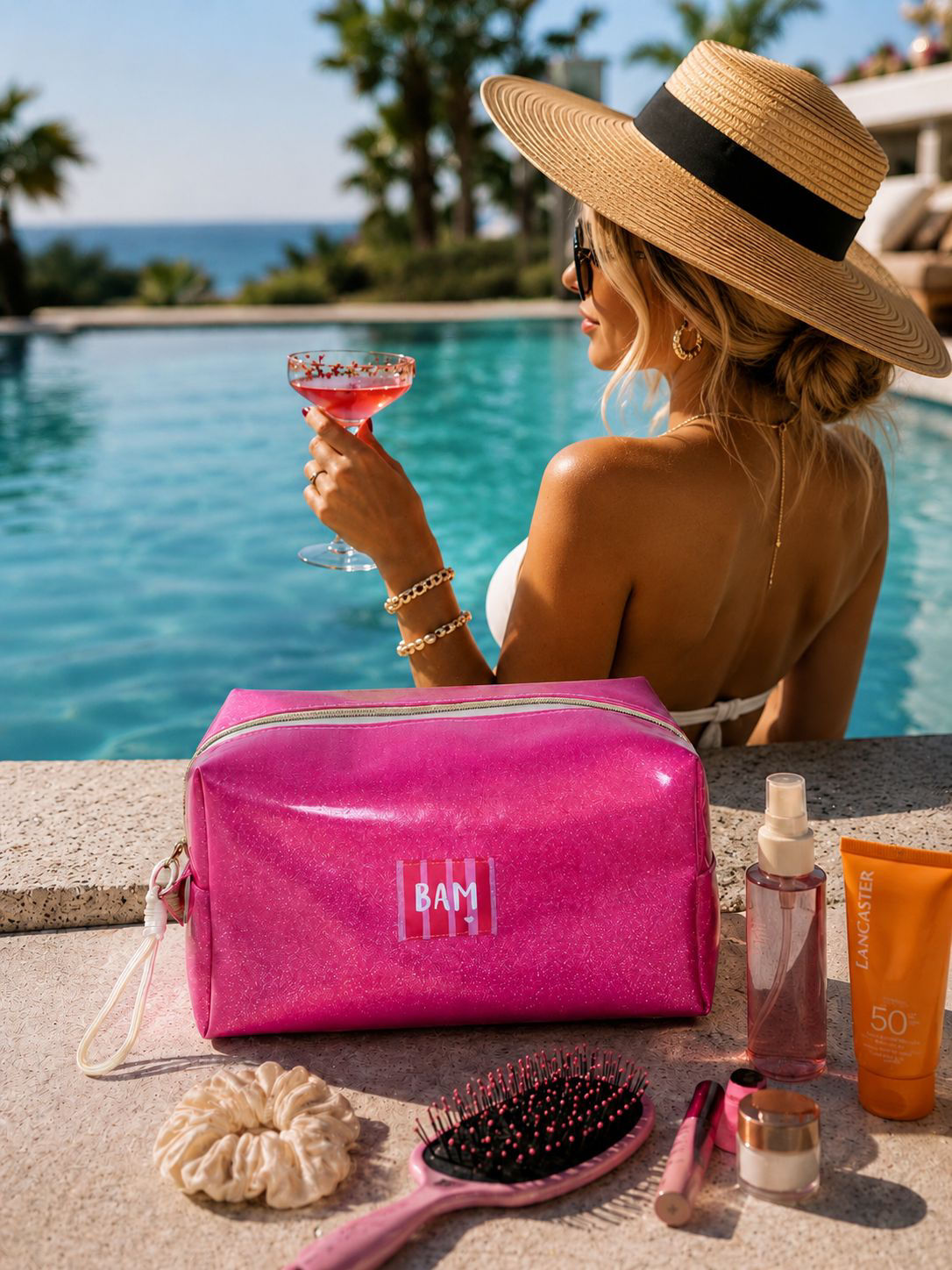 Trousse Ibiza rose