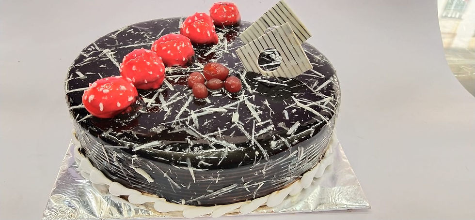 Dark Truffle - with Chocolate and strawberry toppings