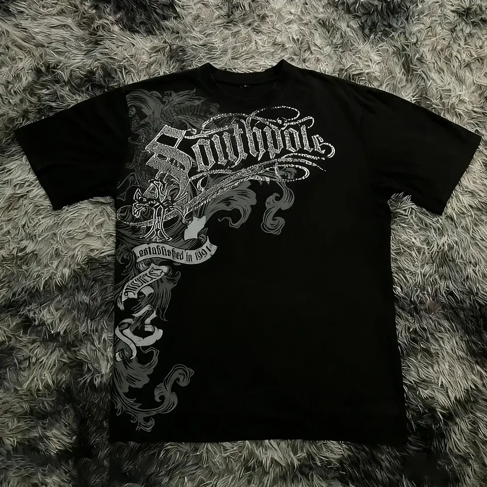Thumbnail: Y2K Skater Core Cyber Goth Tee