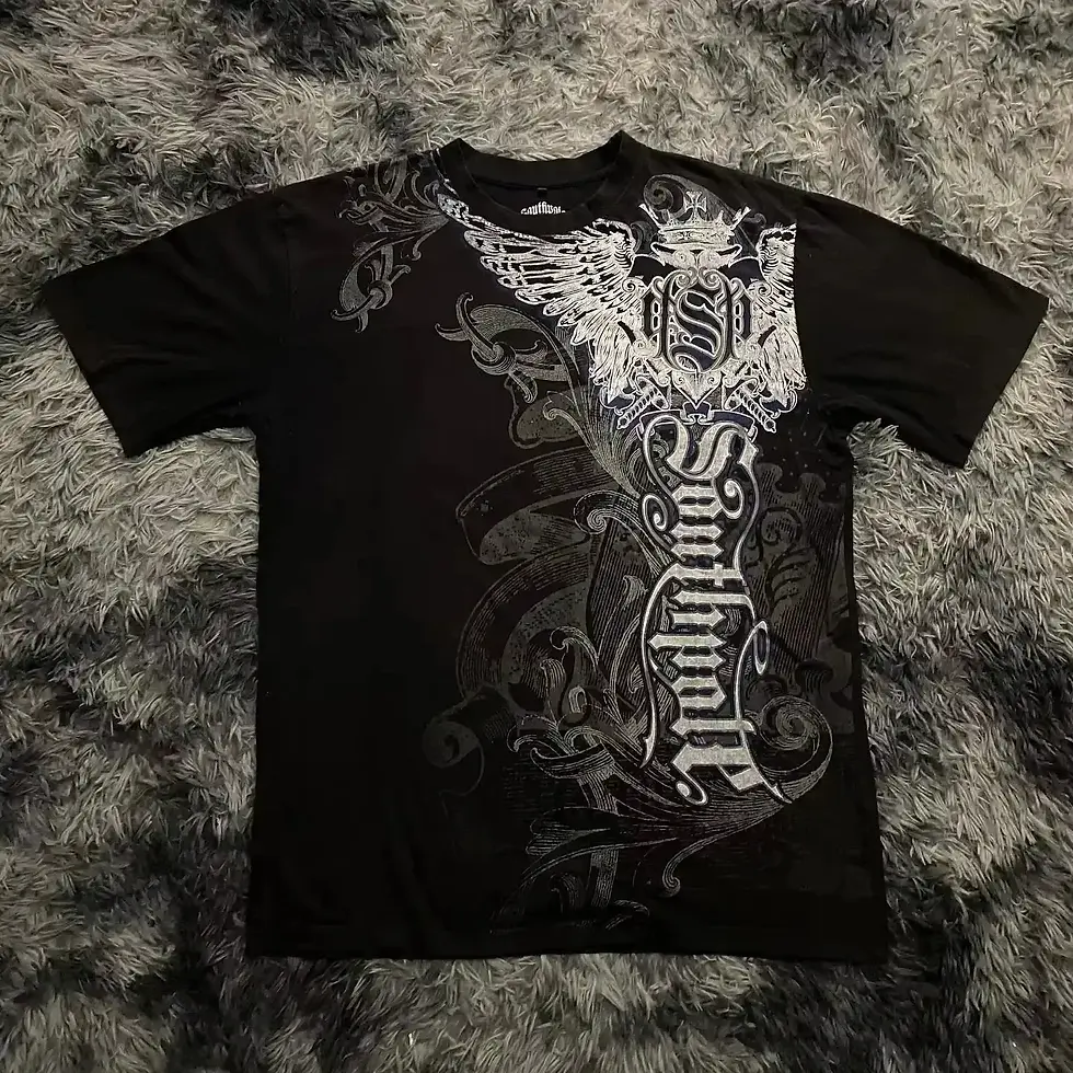 Thumbnail: Y2K Skater Core Cyber Goth Tee