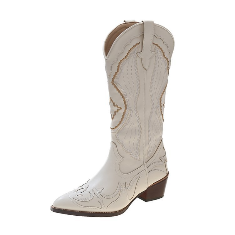 Thumbnail: Women's Embroidered Knee-High Western Cowboy Boots