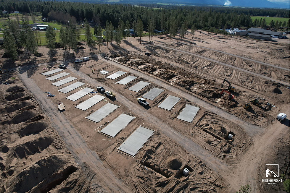 Concrete Pads on Rows 2 & 3