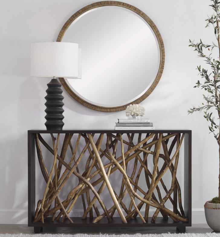 Miniatura: Teak Maze Console Table