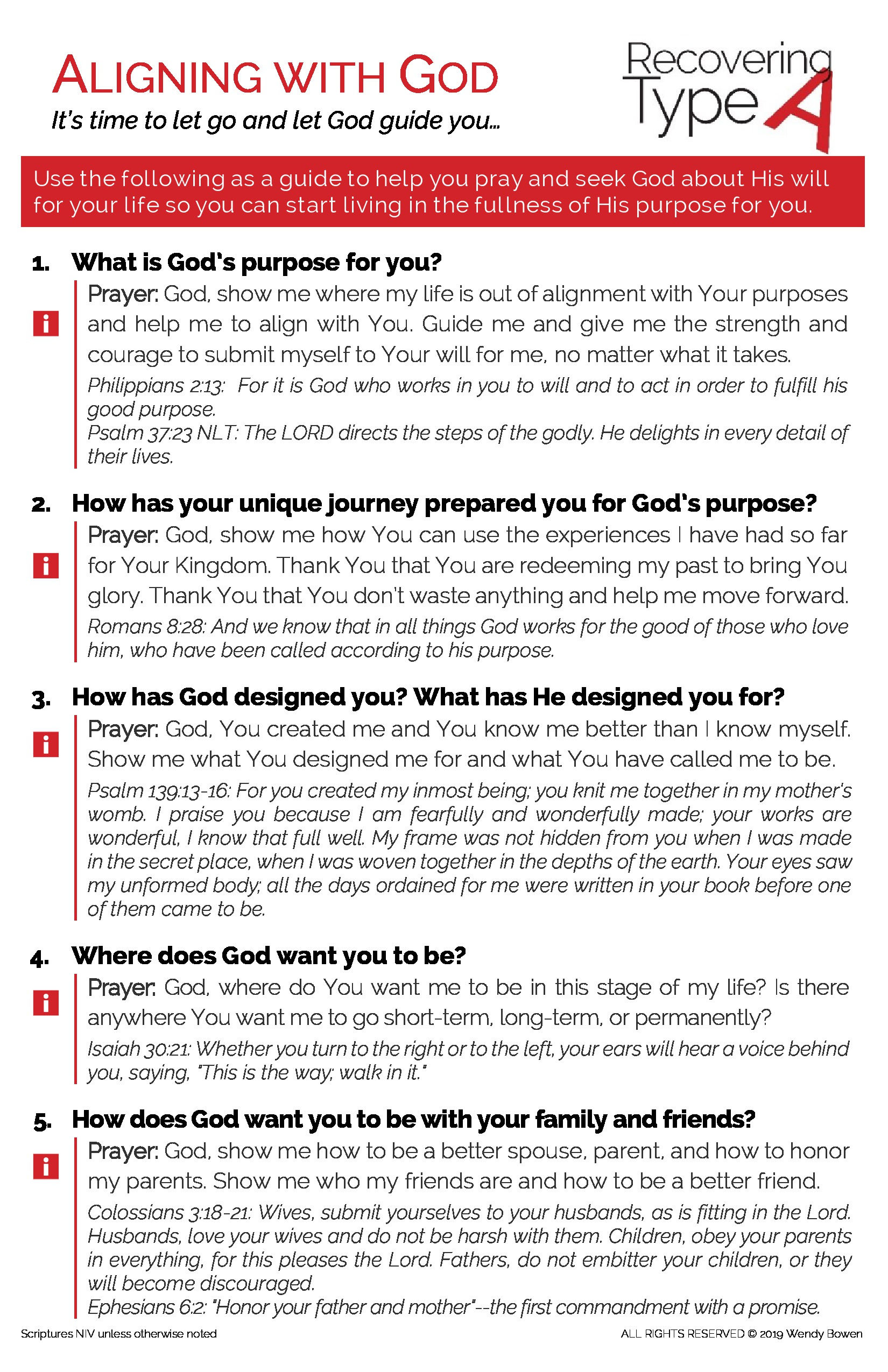 Recovering Type A Aligning with God Guide