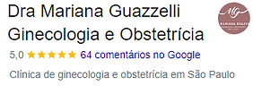 Google reviews da Dra Mariana Guazzelli