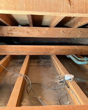 Clearing a loft that has had rodent infesation activity from gnawed wires