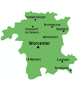 PGM and Son pest control, Worcestershire Location of areas covered map