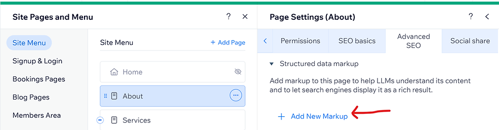 How to Add Structured Data Markup to Your Wix Site's Pages.