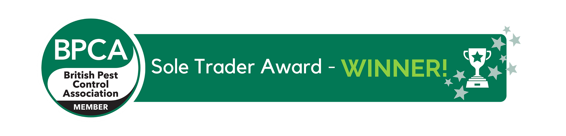 BPCA, National pest awards winner logo.