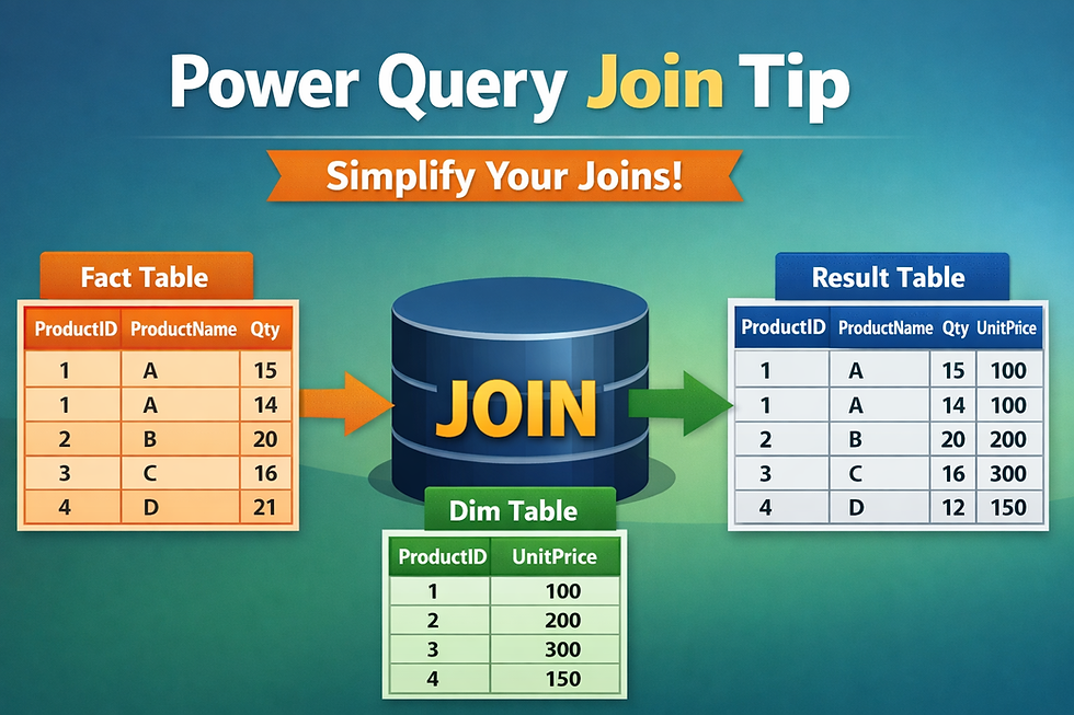 Power Query Hacks for Join and Assigning Data Types