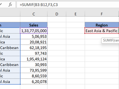 Hacks in SUMIF fx in Excel