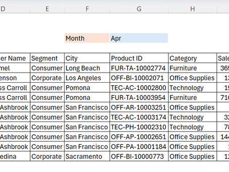How to Create Scrollable Table in Excel