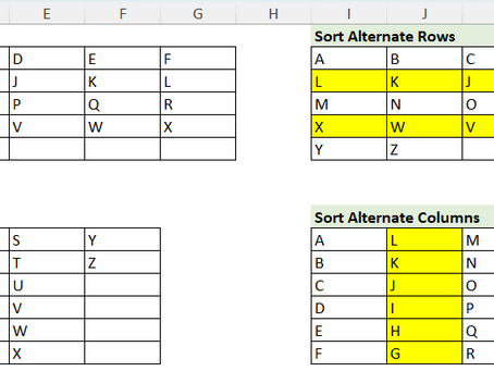Sort particular rows or columns within an array