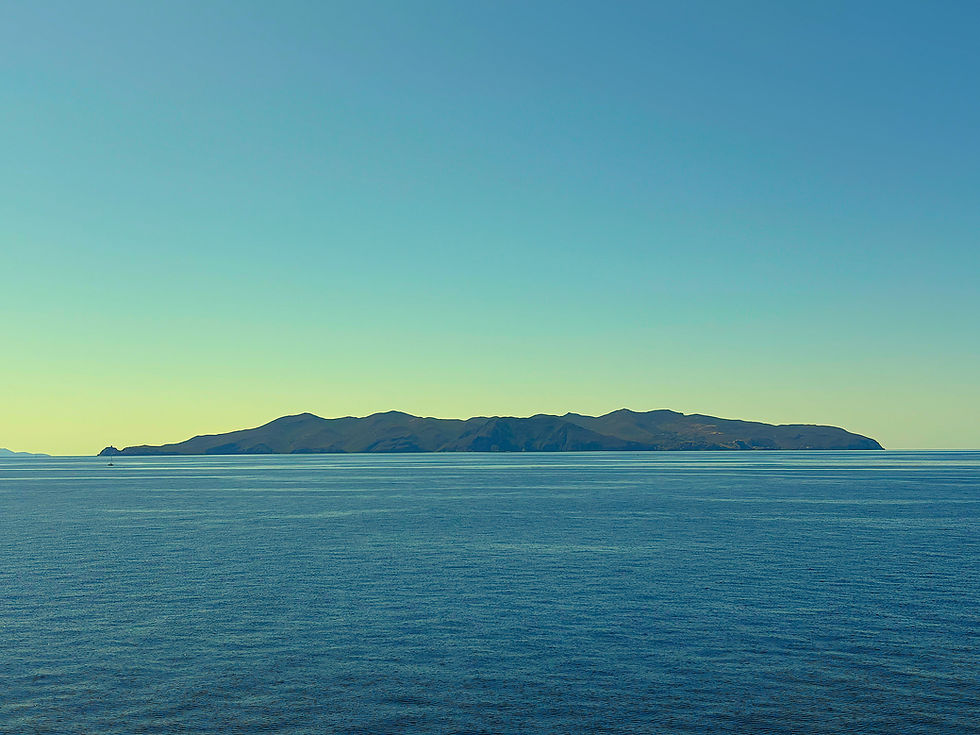 Island named Capraia Isolato in Italy, en-route to Corsica Island (France)y