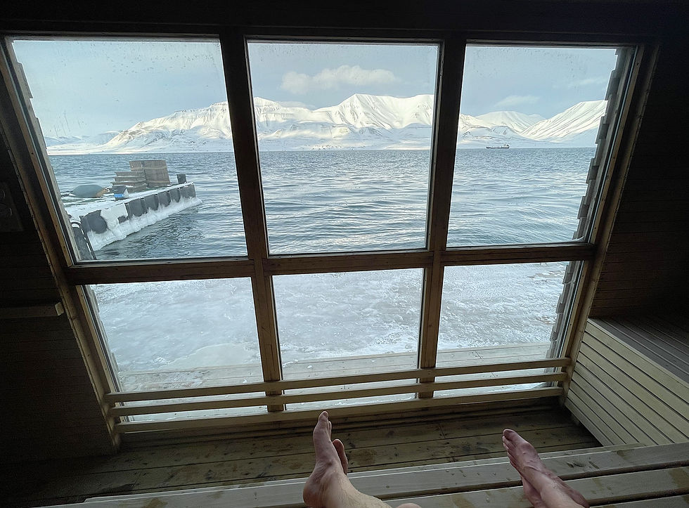 Sauna, -20C outside
