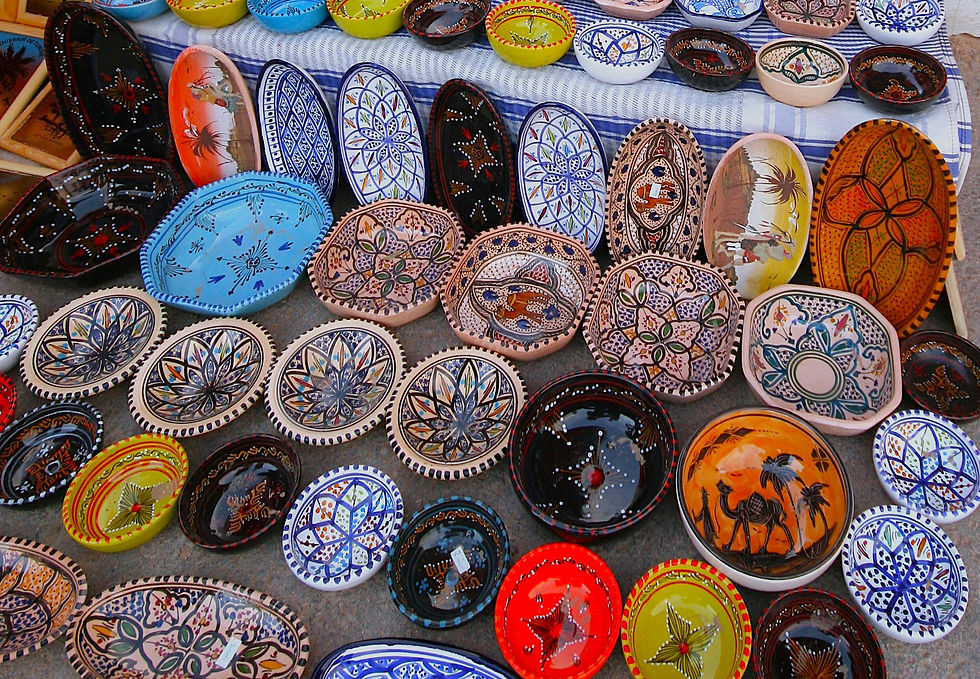 Djerba Island, Tunisia - potterware from North Africa