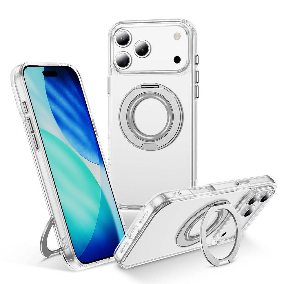 Thumbnail: MagSafe Clear Case with 360° Rotatable Ring Stand for iPhone17 Series