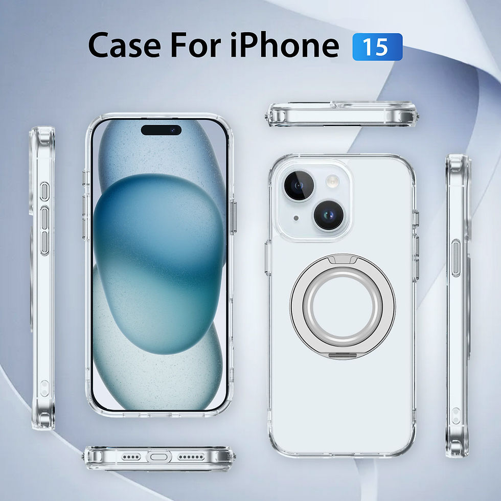 Thumbnail: MagSafe Clear Case with 360° Rotatable Ring Stand  iPhone15 Series