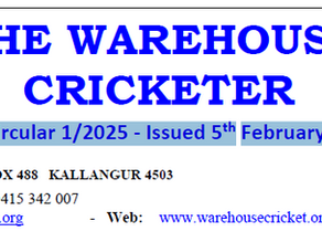 The Warehouse Cricketer Newsletter