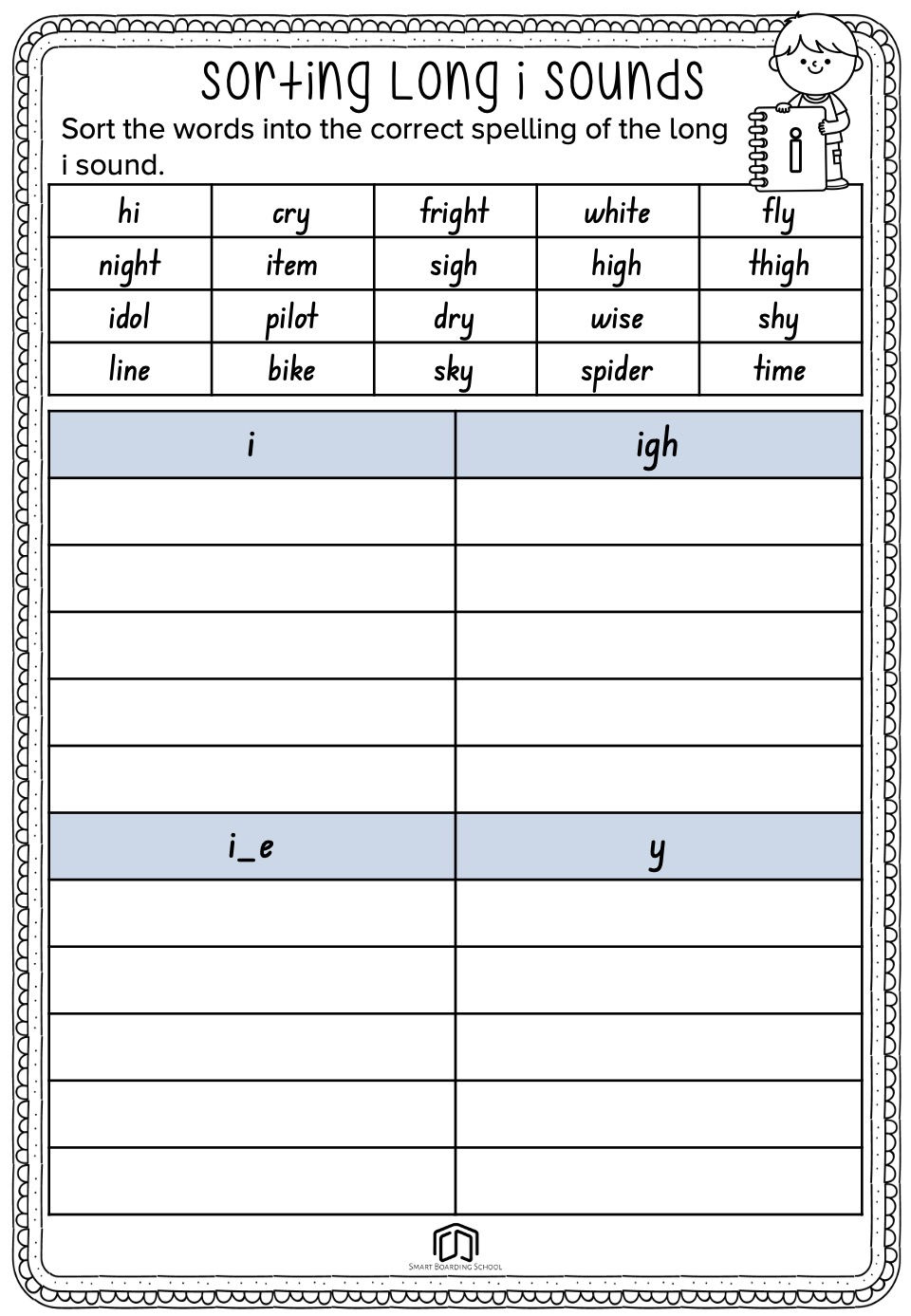 Sorting Long i Sounds