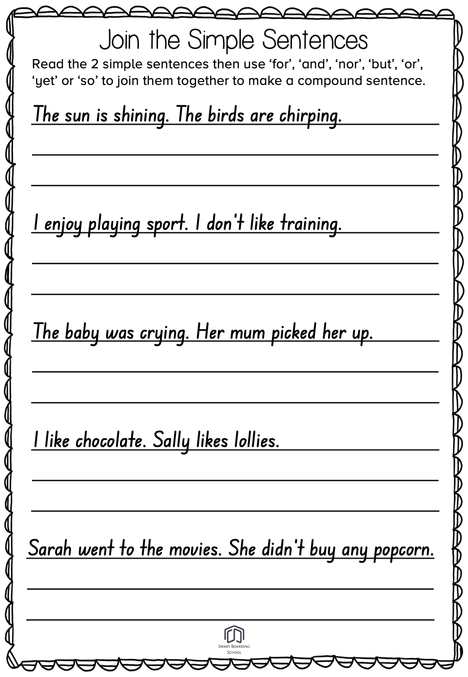FANBOYS english-writing-skills-school-subjects-rearrange-online-workouts