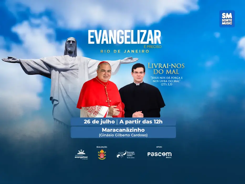 Não perca dia 26 de julho a 1ª edição do Evangelizar É Preciso Rio De Janeiro.

O evento vai acontecer no Maracanãzinho a partir das 12h (meio-dia).