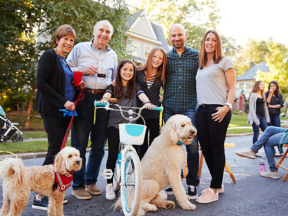 Happy Family with Pets