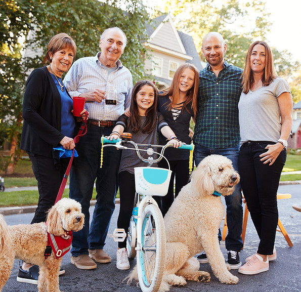 Happy Family with Pets