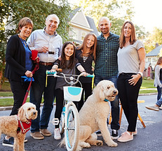 Happy Family with Pets