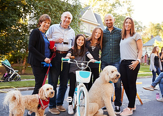 Happy Family with Pets
