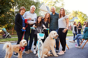 Happy Family with Pets