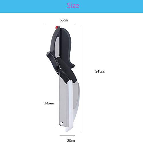 Thumbnail: 2-in-1 Smart Clever Cutter Kitchen Knife Food Chopper