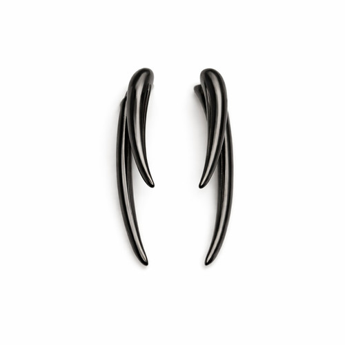 IRIS Front Back Sterling Silver Handmade Earrings | Maziotis Jewels