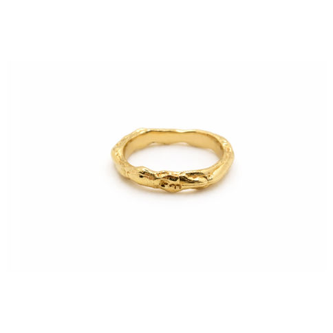 Textured gold ring