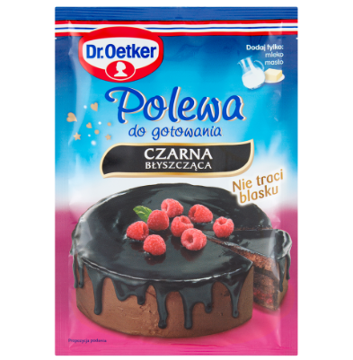 Dr. Oetker Glossy Black Glaze 77g for cakes