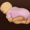 Thumbnail: Sleeping baby fondant cake decoration
