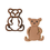 Thumbnail: Teddy bear cookie cutter and cookie