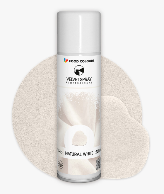 Thumbnail: Velvet Spray Natural White food colour