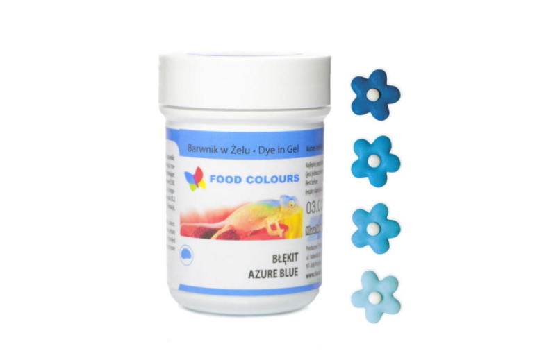 Azure blue food coloring gel