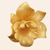 Thumbnail: Intricate gold orchid brooch