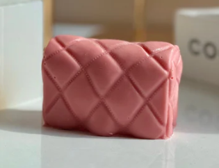 Pink quilted soap
