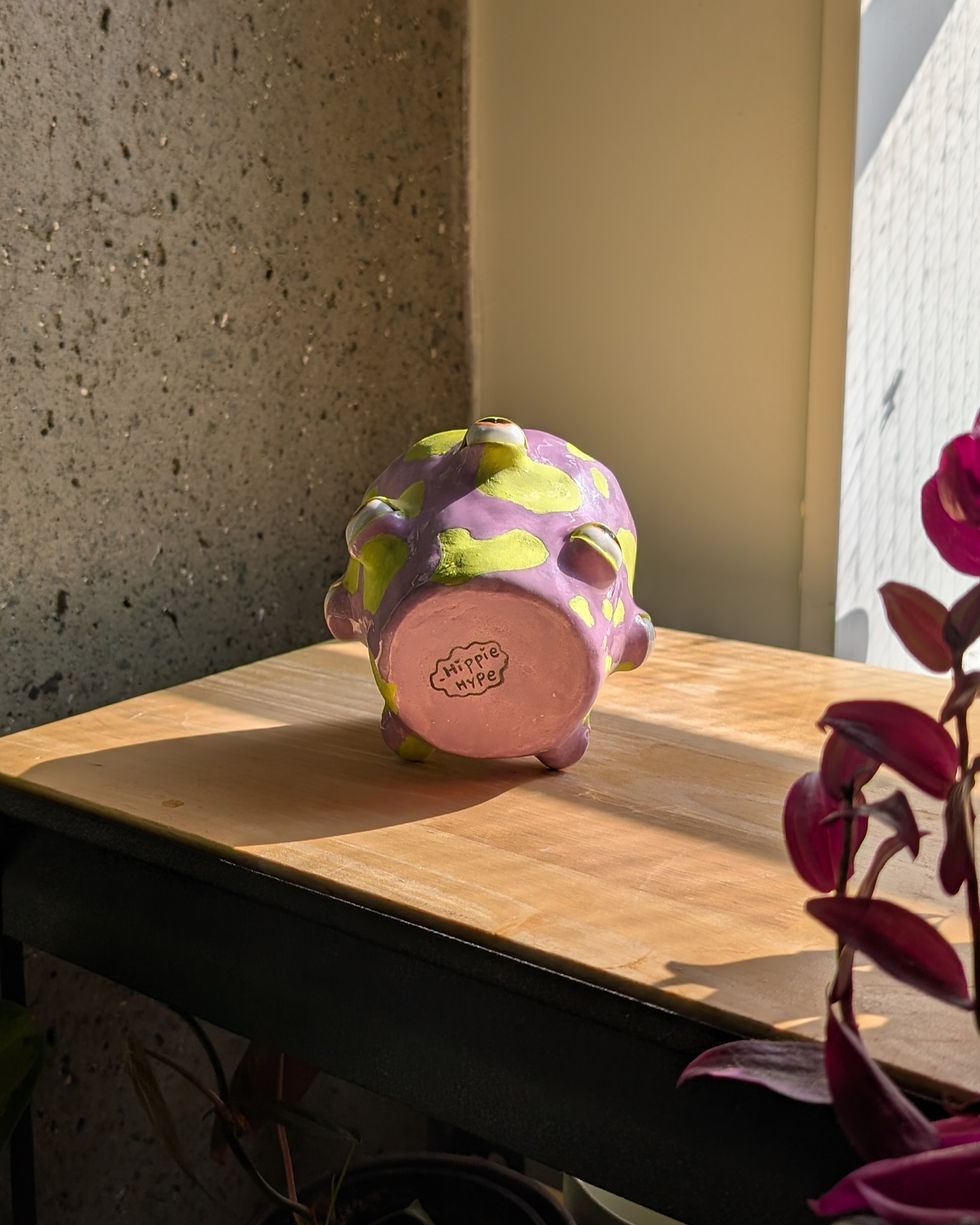Thumbnail: Cow Eye Mug - Purple&Green