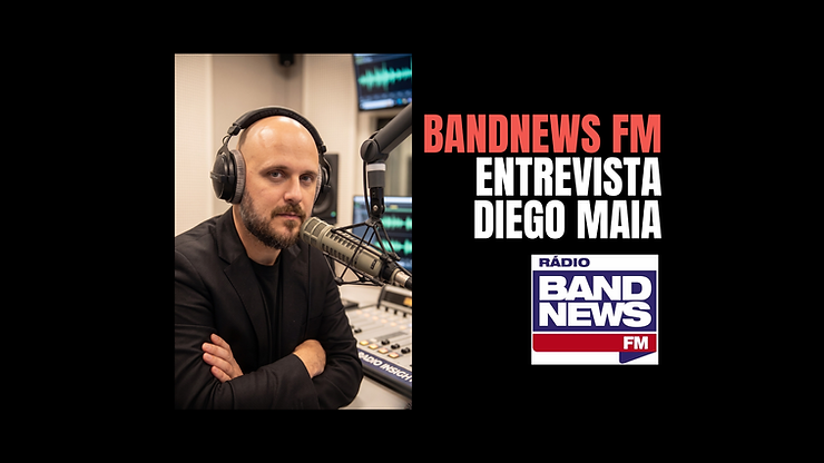 Diego Maia concede entrevista a Radio Band News FM.