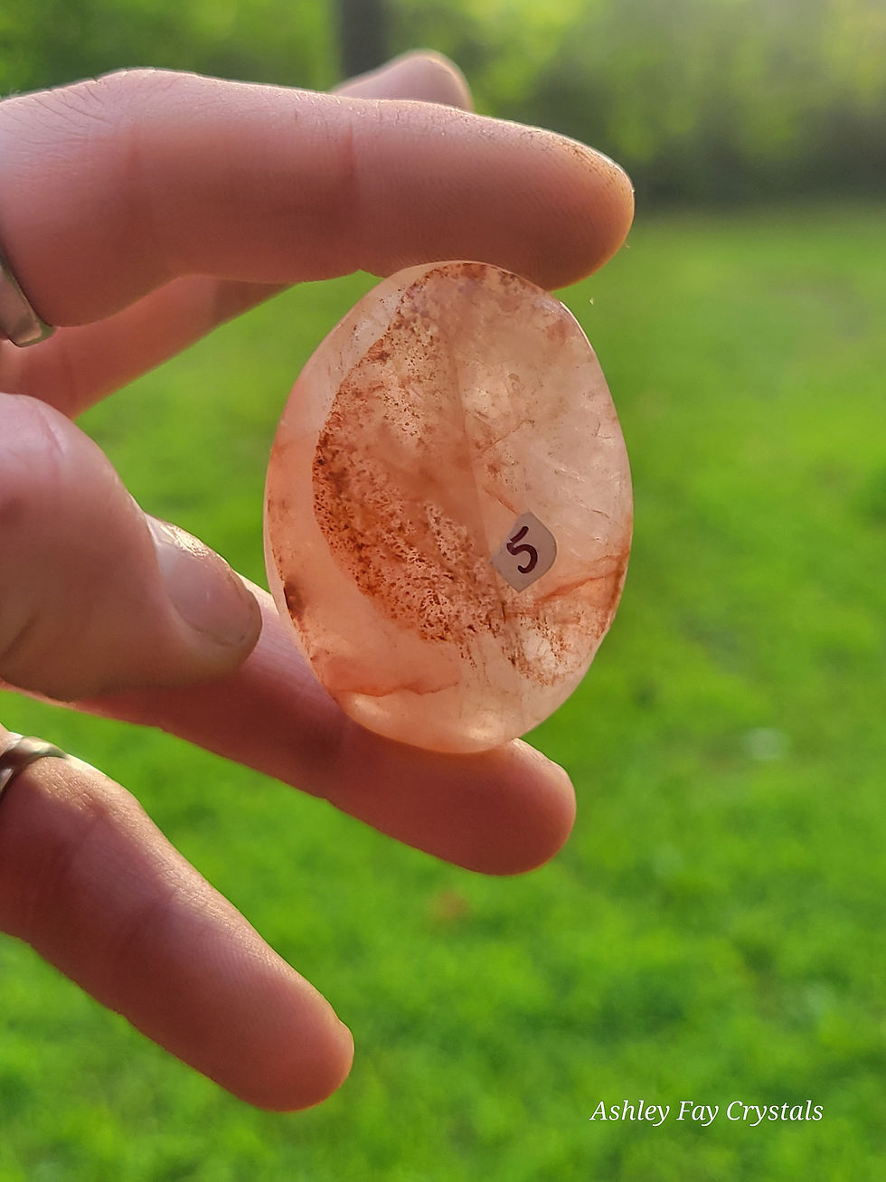 Thumbnail: Fire Quartz Palmstones(Group B) — Grounding • Vitality • Clarity