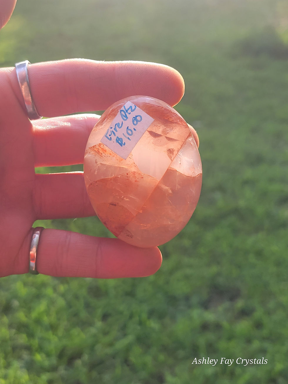 Thumbnail: Fire Quartz Palmstones(Group A) — Grounding • Vitality • Clarity