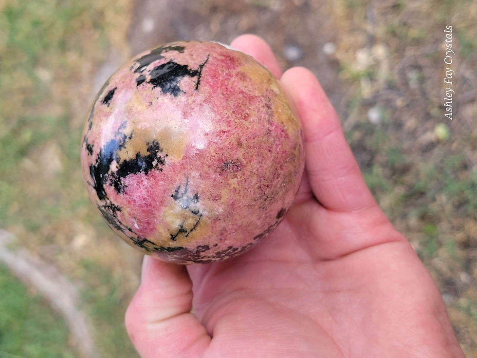 Thumbnail: 🌸 Rhodonite Sphere — Heart‑Healing 