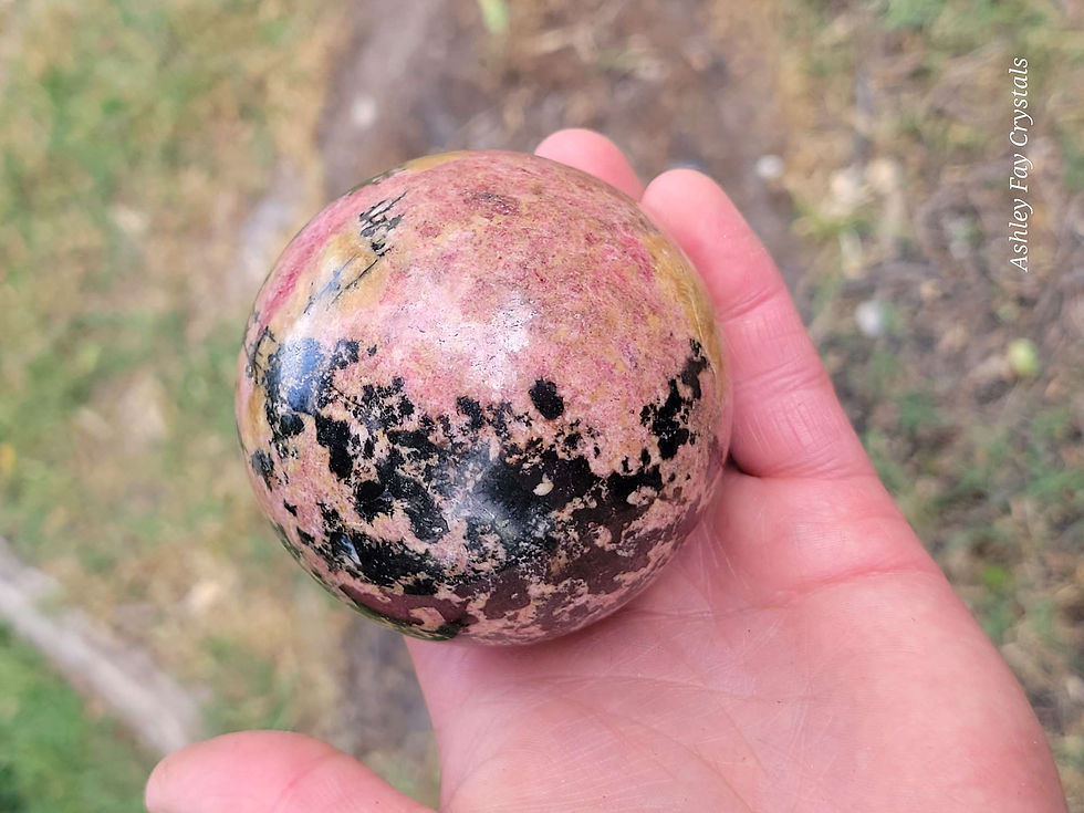 Thumbnail: 🌸 Rhodonite Sphere — Heart‑Healing 